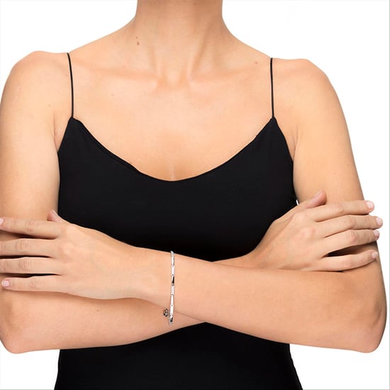 Luxenter kinusi bracelet in 925 sterling silver and shiny rhodium-plated zirconia finish