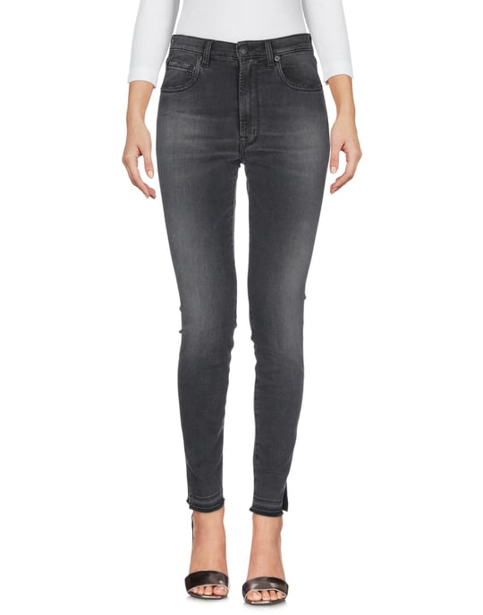 (+) People Steel Grey Cotton Slim Fit Jeans