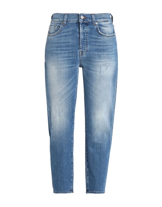 7 For All Mankind Blue Cotton Jeans