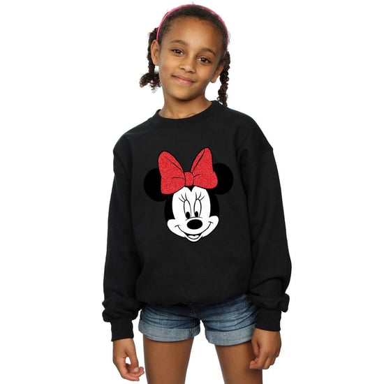 Disney Girls Minnie Mouse Head Sweatshirt (Black)