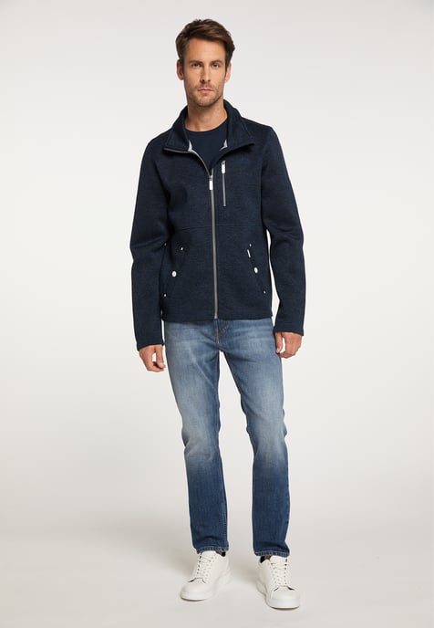 ICEBOUND Serie yuka Strickfleecejacke Herren Marine Melange - Image 4