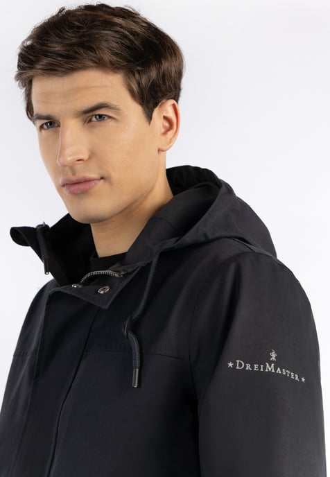 Dreimaster Regenjacke Herren schwarz - Image 4