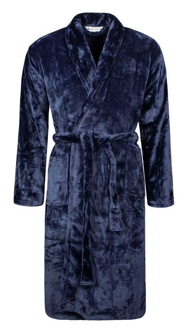 Wärmehalter - Weicher warmer Morgenmantel für Herren - Navy - Image 1