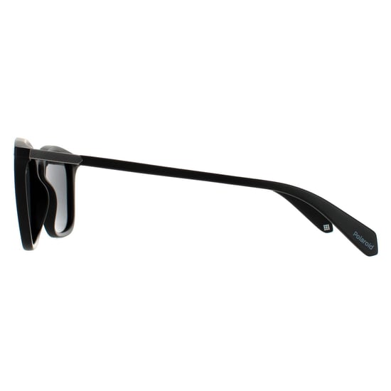 Polaroid Square Unisex Matte Black Grey Polarized Sunglasses