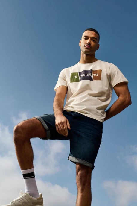 Blend reguläre Passform Jeans Shorts Denim dunkelblau - Image 2
