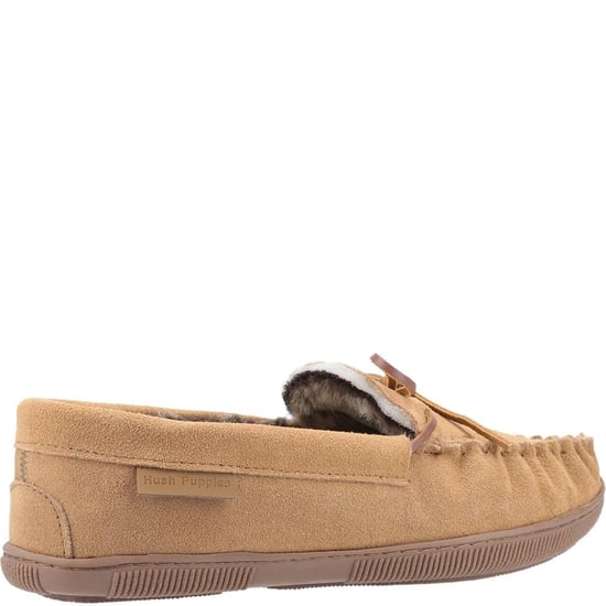 Hush Puppies Herren Ace Slip On Leder Pantoffel (Tan) - Image 2
