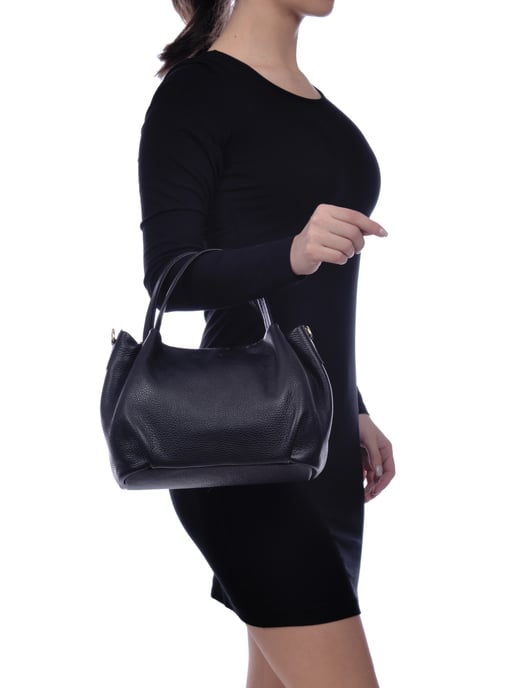 Anna Luchini SS22 AL 1437 Noir Cuir de vachette Sac - Image 5