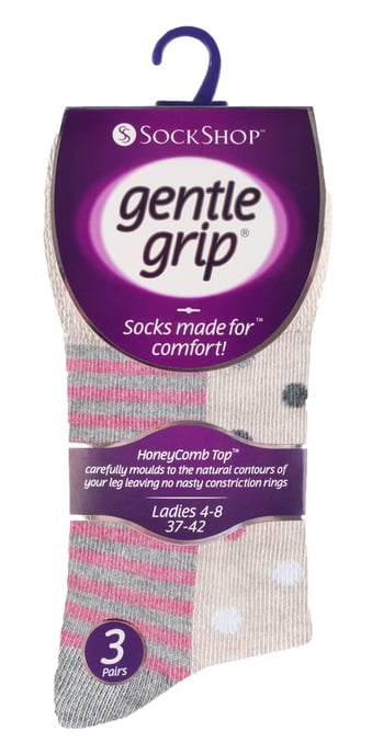 Gentle Grip - 6 Paare Damen Gentle Grip nicht elastische Socken - GG92 - Image 2