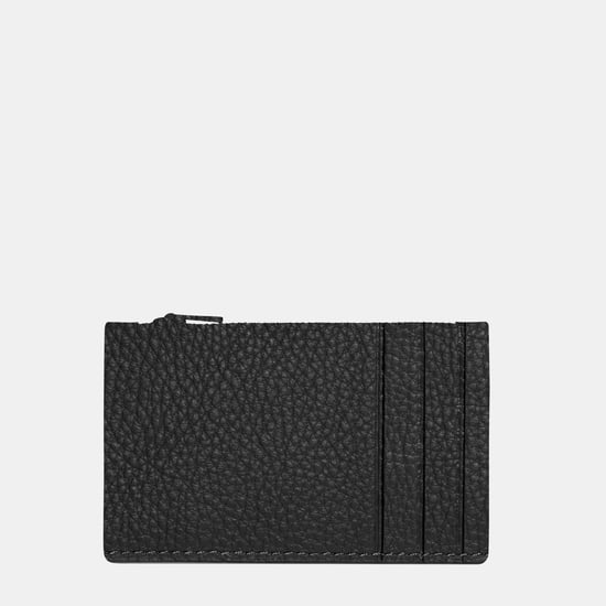 Zip Card Case in Pebbled Leather