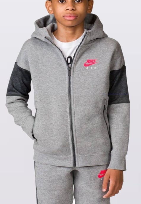 Nike Air Jungen NSW Trainingsanzug Komplettset in Grau - Image 2