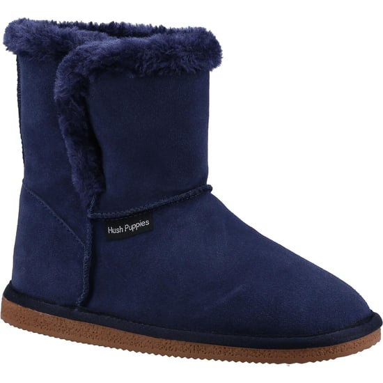 Hush Puppies Womens/Ladies Ashleigh Wildleder Slipper Stiefel (Navy) - Image 1