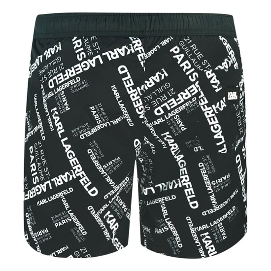 Karl Lagerfeld Paris Logo Black Swim Shorts