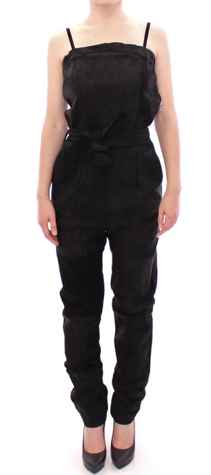 La Maison du Couturier Damen Schwarzer Leder-Jumpsuit - Image 1