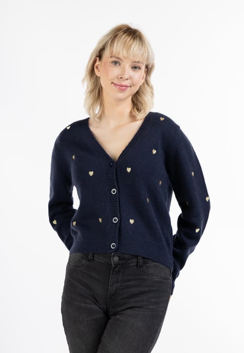 Mymo Strickjacke Damen Marine - Image 3
