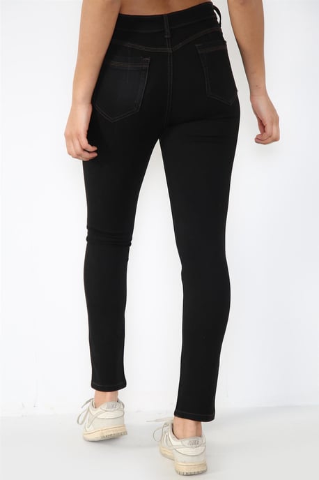 Ladies Magic Shaping High Waisted Skinny Jeans in Schwarz - Image 2