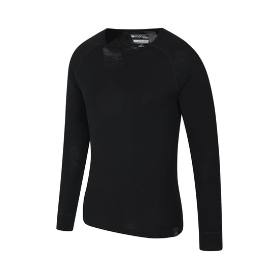 Mountain Warehouse Mens Merino Wool Base Layer Top (Pack of 2) (Black)