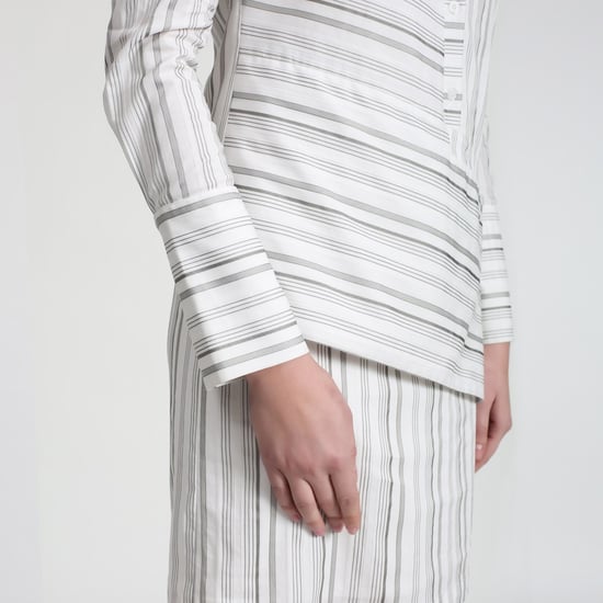 Strukturiertes Hemdkleid mit abnehmbaren Ärmeln - Image 4