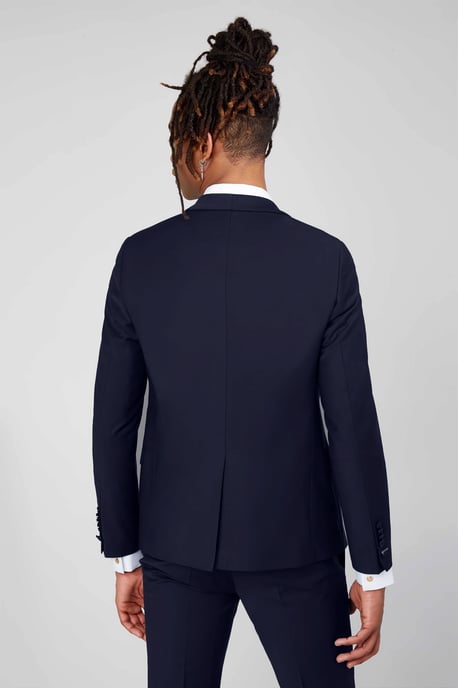 Ellroy Skinny Fit Dark Navy Wool Jacket