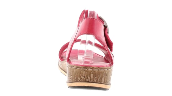 Hush Puppies Damen Sandalen Niedriger Keil Ellie Leder Schnalle Rosa - Image 4