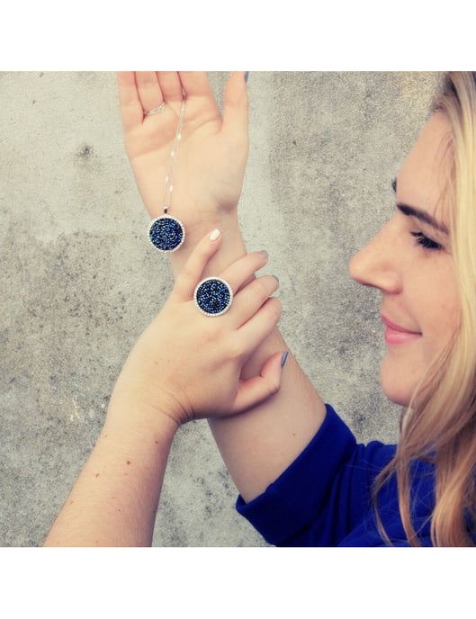 Océan Ring - Silber und Blau - Image 2
