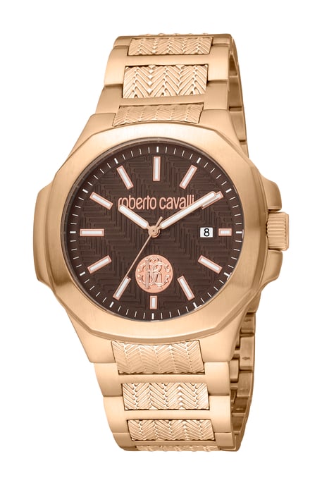 RC5G050M0075 Roberto Cavalli Mens Quartz Dark Brown Stainless Steel 10 ATM 41 mm Watch