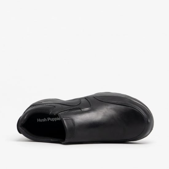 Hush Puppies Herren Jasper Slip On Lederschuhe (Schwarz) - Image 4