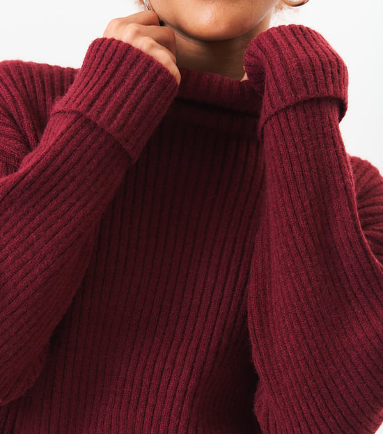 Hochgeschlossener Grobstrick-Pullover - Image 3