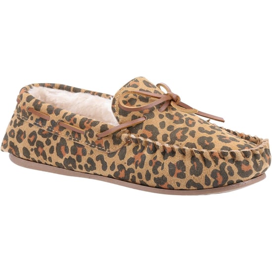 Hush Puppies Womens/Ladies Allie Leopard Print Wildleder Hausschuhe (Braun) - Image 1