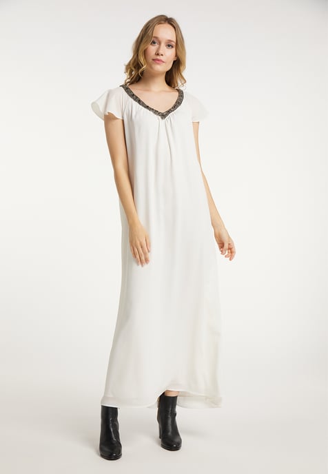 Dreimaster Sommerkleid Damen Wollweiß - Image 3