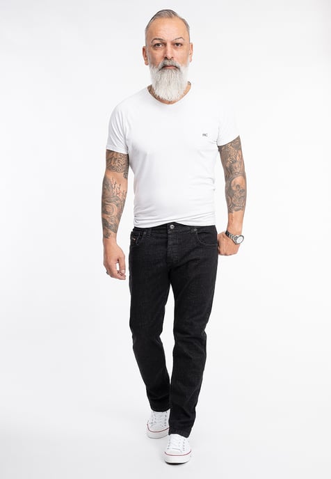 Rock Creek Jeans Straight Leg Schwarz