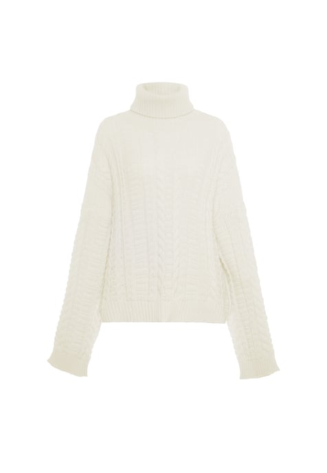 Mymo Pullover Damen Wollweiß - Image 1