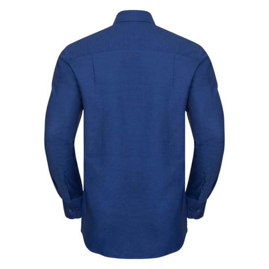 Russell Collection Herren-Langarmhemd aus pflegeleichtem Oxford (Bright Royal) - Image 2