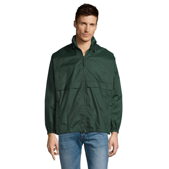 SOLS Unisex Surf Windbreaker / Jacke, besonders leicht (Tannengrün) - Image 4