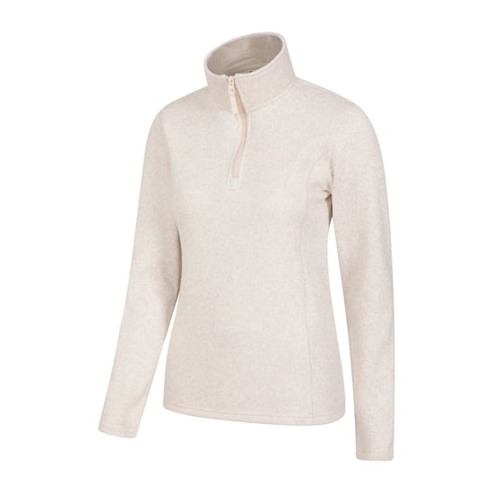Mountain Warehouse Damen/Damen Idris Half Zip Fleece Top (Beige) - Image 3