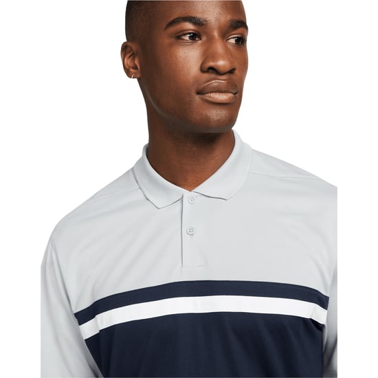 Nike Herren Victory Dri-FIT Golf Polo Shirt (Helles Rauchgrau/Obsidianblau) - Image 3