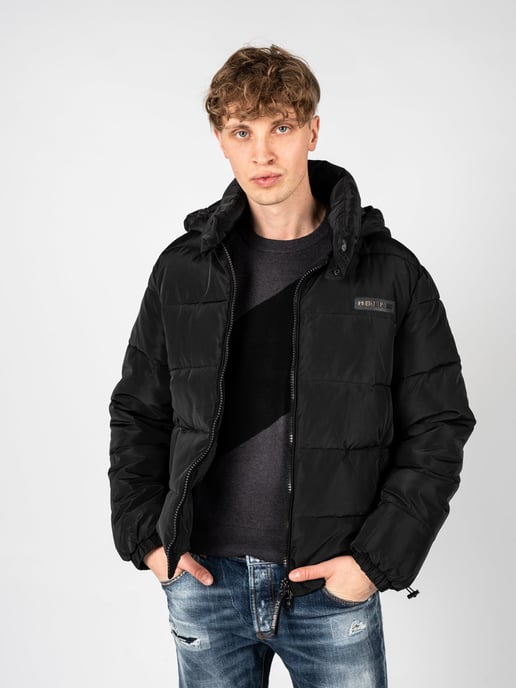 Plein Sport Fettes Rückenlogo Gepolsterte Schwarze Jacke - Image 3