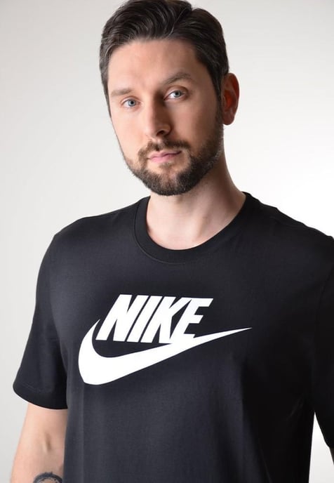 Nike Swoosh Futura Herren-T-Shirt in Schwarz - Image 3