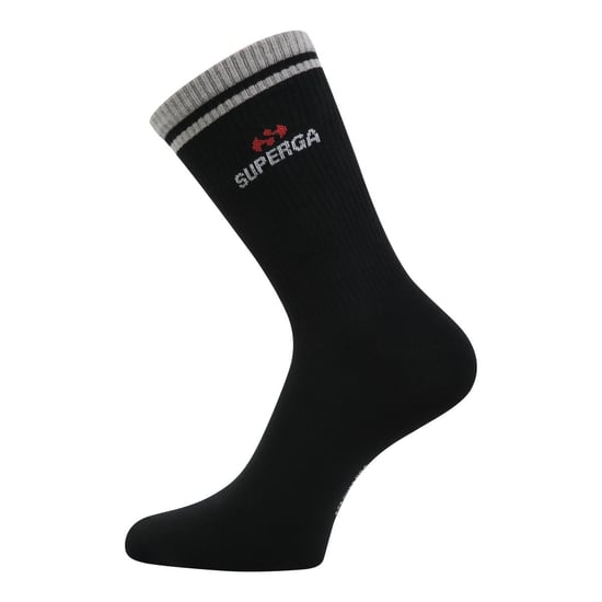 Superga Chaussettes unisexes adultes en tricot côtelé (paquet de 3) (Noir) - Image 3