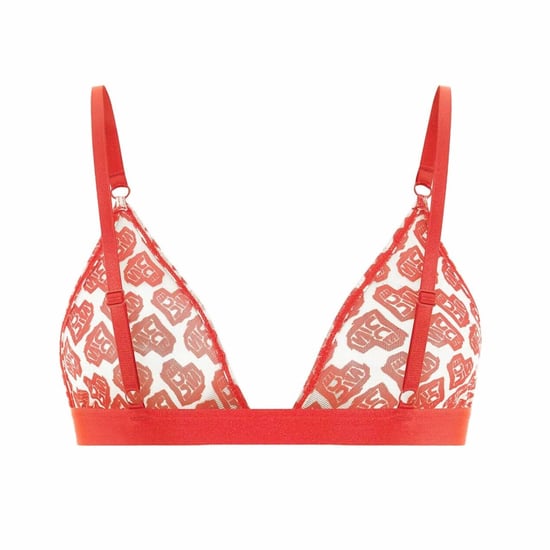 Nicce Adjustable  White/Red  AOP Heart Womens Triangle Bralette 211 2 15 09 0469