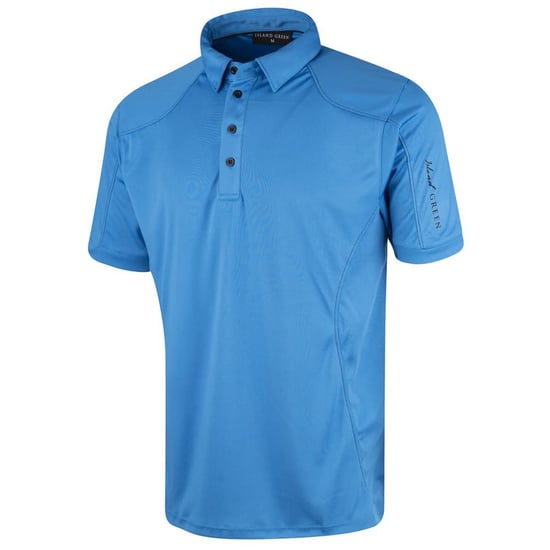 Island Green - Poloshirt Abgesteppt für Herren - Emblem (Himmelsblau) - Image 1