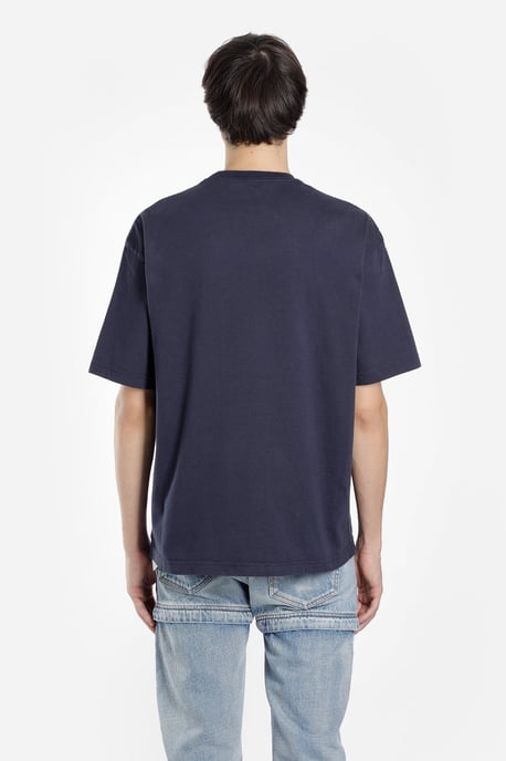 Balenciaga Classic BB Logo Oversized T-Shirt Navy