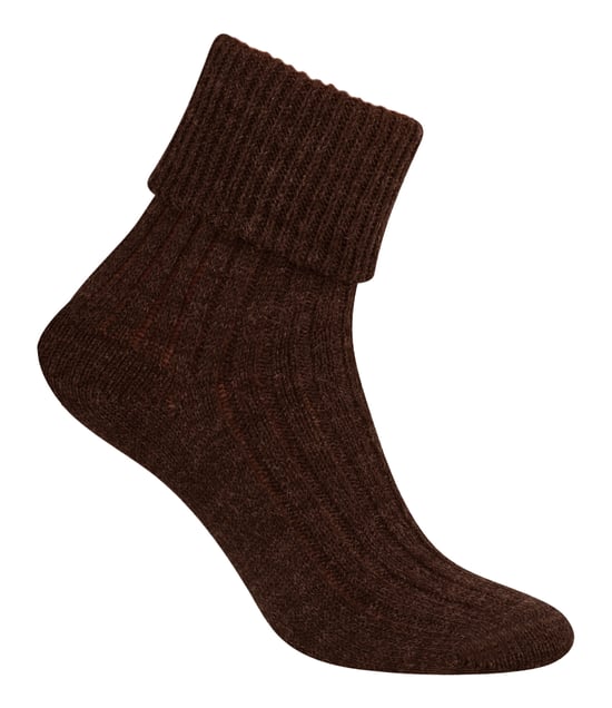 3 Paar Damen Wolle Bettsocken | Steven | Luxus Warm Lounge Schlafsocken - Schokolade - Image 2