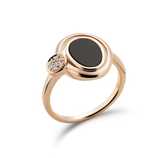 Orphelia 'Alda' Damen 925er Sterling Silber Set: Halskette + Ohrringe + Ring - Rose SET-7470 - Image 4