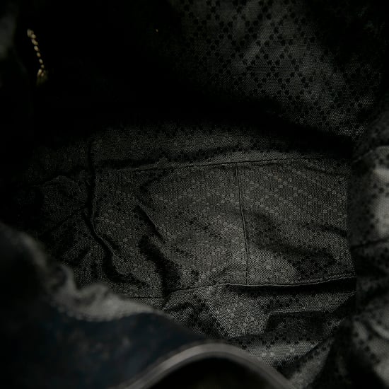 Vintage Gucci Bamboo Canvas Satchel Black - Image 5