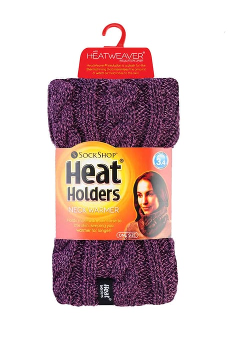 Wärmehalter - Ladies Thick Cable Knit Fleece Lined Neck Warmer - Image 2