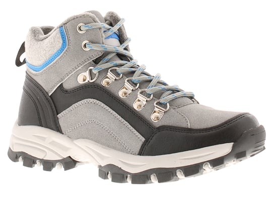 X-Hiking Womens Boots Walking Slate Lace Up Grey