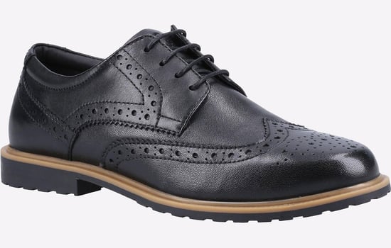 Hush Puppies Verity Leder Damen Schwarze Brogues Schuhe - Image 2