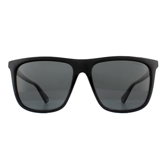 Polaroid Square Mens Black Grey Polarized Sunglasses