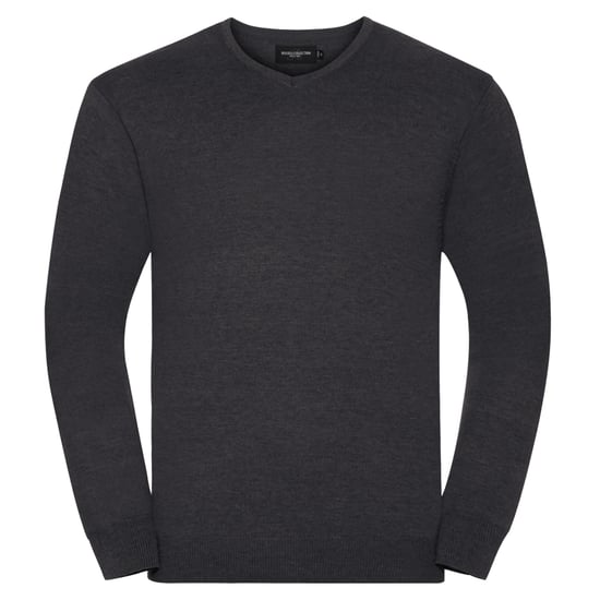 Russell Collection Strickpullover mit V-Ausschnitt (Graphit meliert) - Image 1