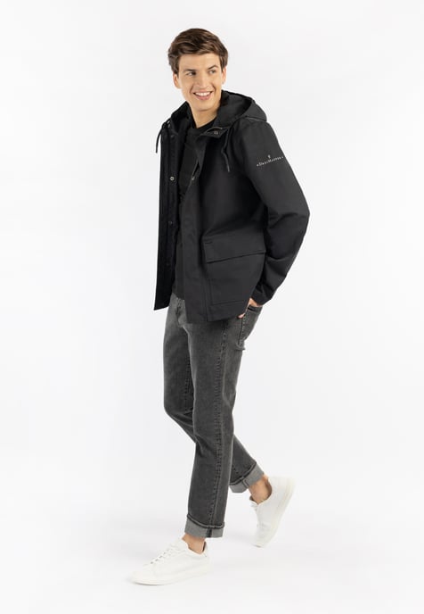 Dreimaster Regenjacke Herren schwarz - Image 2